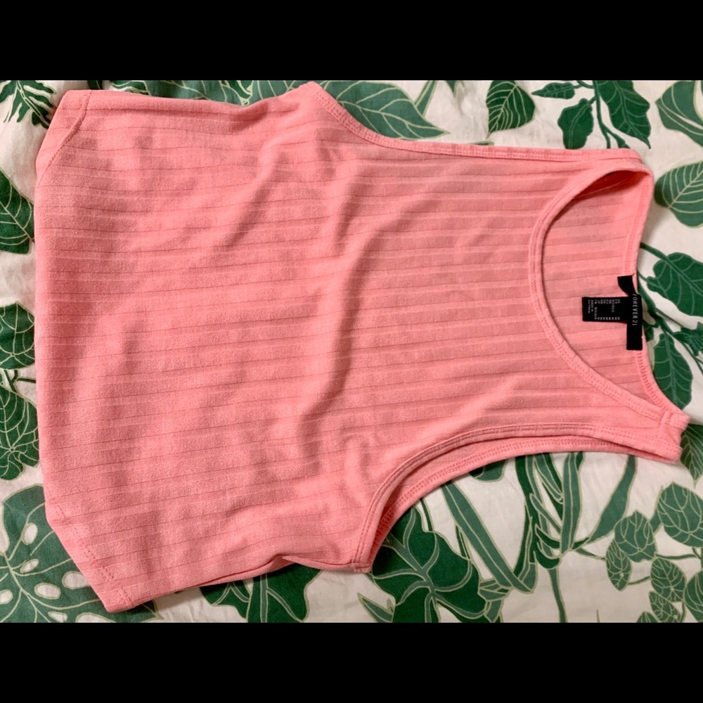 Hot Pink Ribbed Crop Top